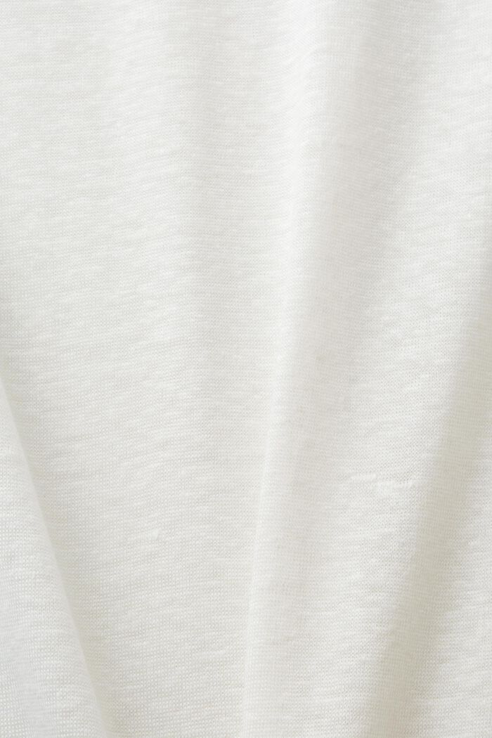 T-shirt i hør, OFF WHITE, detail image number 5