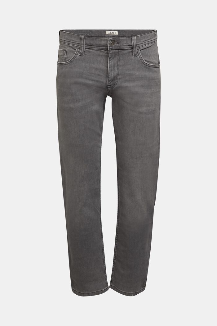 Basis-jeans med økologisk bomuld, GREY MEDIUM WASHED, detail image number 0