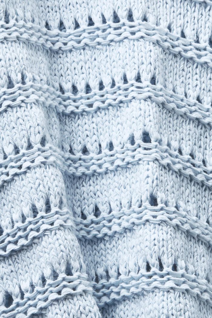 Sweater i åben strik, LIGHT BLUE, detail image number 4