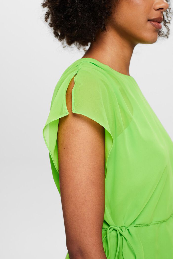 Chiffonbluse med snøre, CITRUS GREEN, detail image number 3