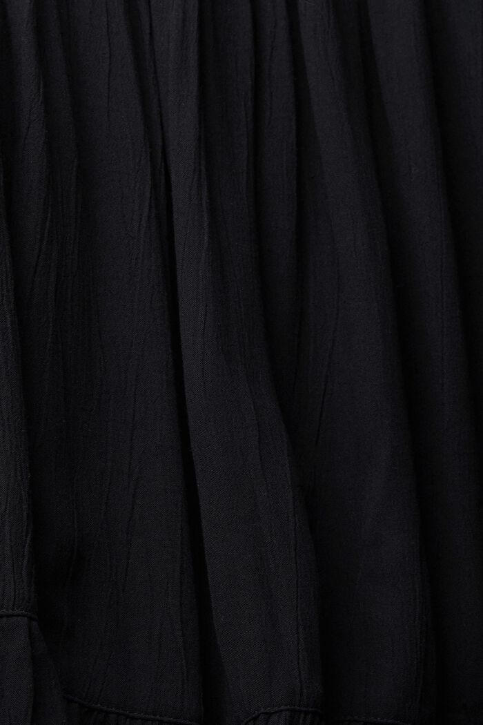 Kort kjole med volantkant, LENZING™ ECOVERO™, BLACK, detail image number 1