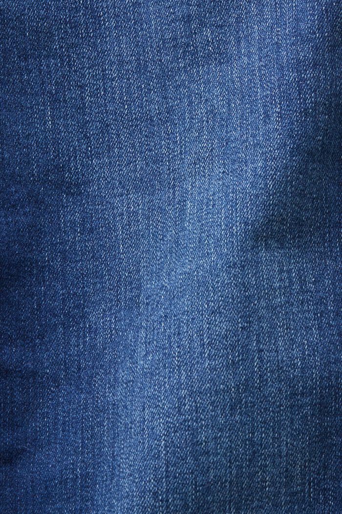 Slim jeans med mellemhøj talje, BLUE DARK WASHED, detail image number 6