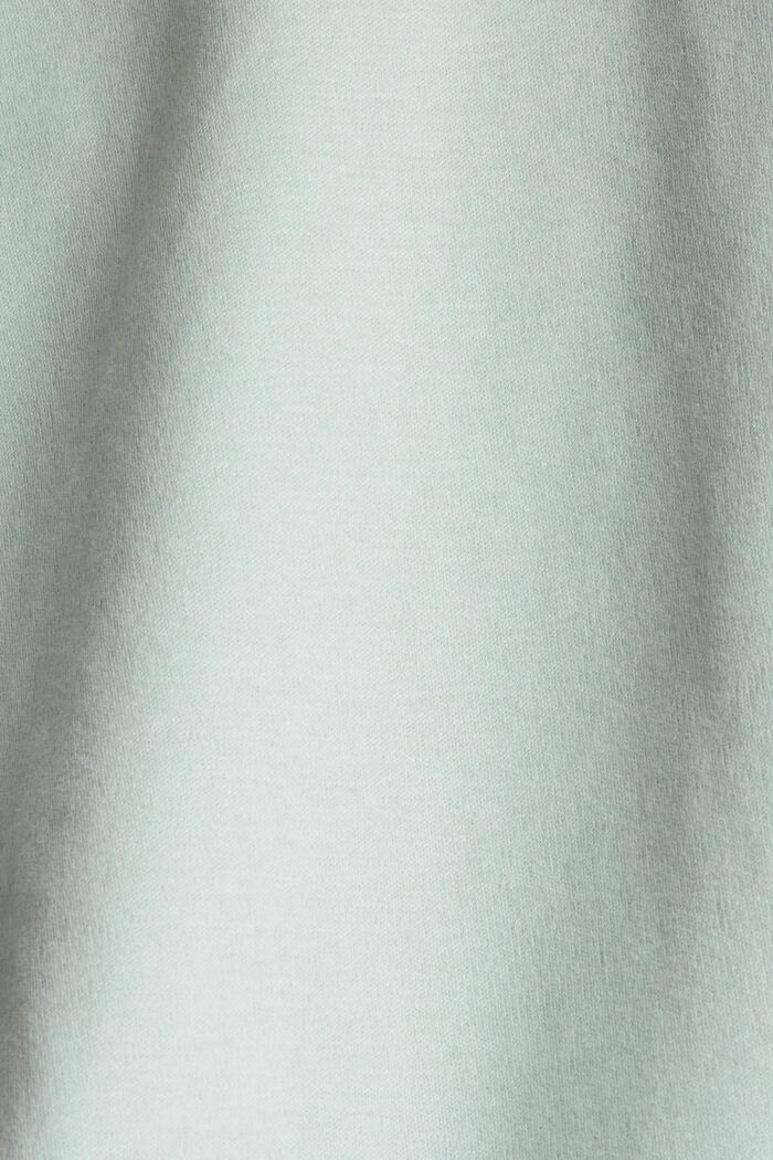 Sweathoodie med et blødt greb, økologisk bomuldsblanding, PASTEL GREEN, detail image number 4