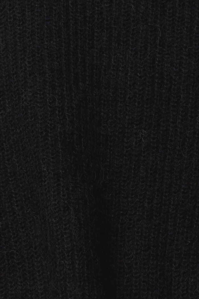 Med alpaka: cardigan, BLACK, detail image number 1