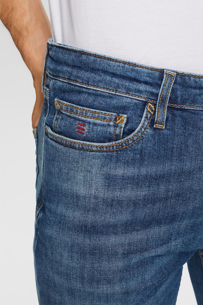Lige jeans med ægkant og mellemhøj, BLUE MEDIUM WASHED, detail image number 2