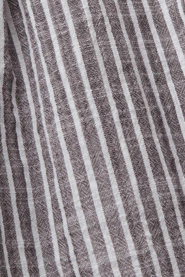 Stribet bluse med korte ærmer, 100 % bomuld, ANTHRACITE, detail image number 5