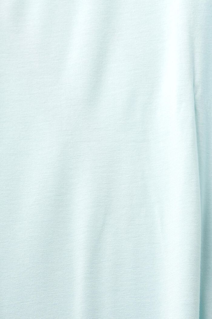 T-shirt med metallic print, LENZING™ ECOVERO™, LIGHT AQUA GREEN, detail image number 5