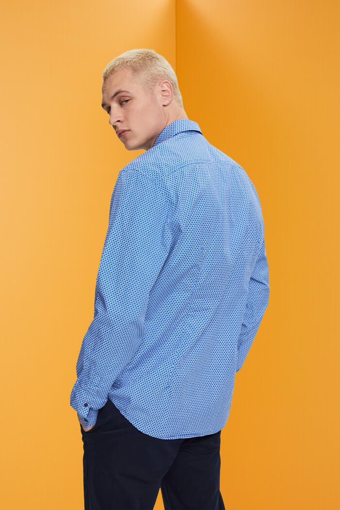 Skjorte i slim fit med allover-mønster, BLUE, detail image number 3