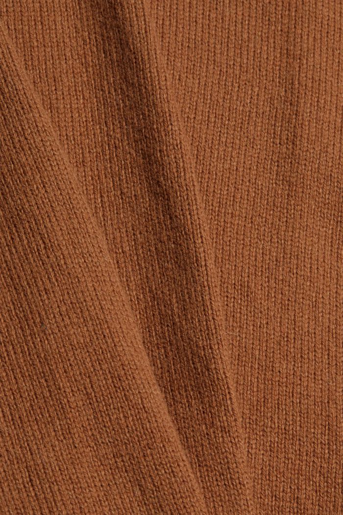 Med uld: pullover i lagdelt look, TOFFEE, detail image number 4