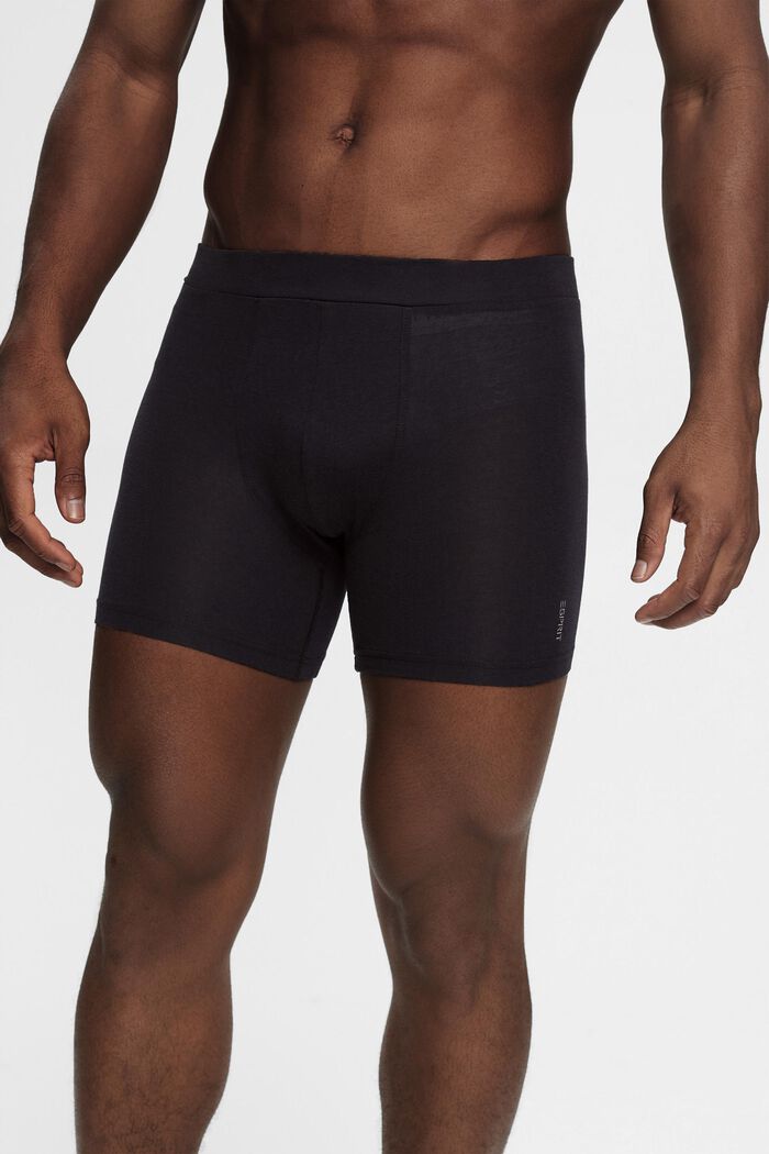 Multipakke med lange shorts i bomuldsmiks med stretch til mænd, BLACK, detail image number 0