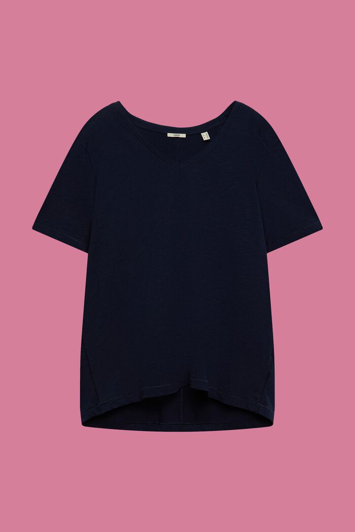 CURVY jersey-T-shirt, 100 % bomuld, NAVY, detail image number 2
