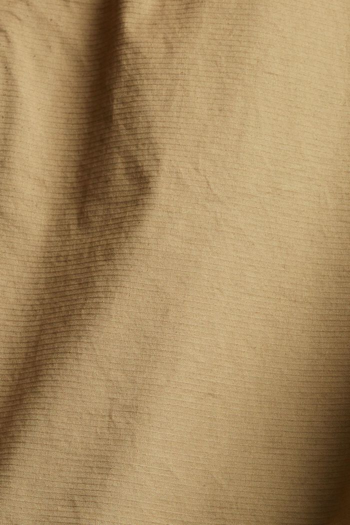 Shorts med elastiklinning, økologisk bomuld, BEIGE, detail image number 4