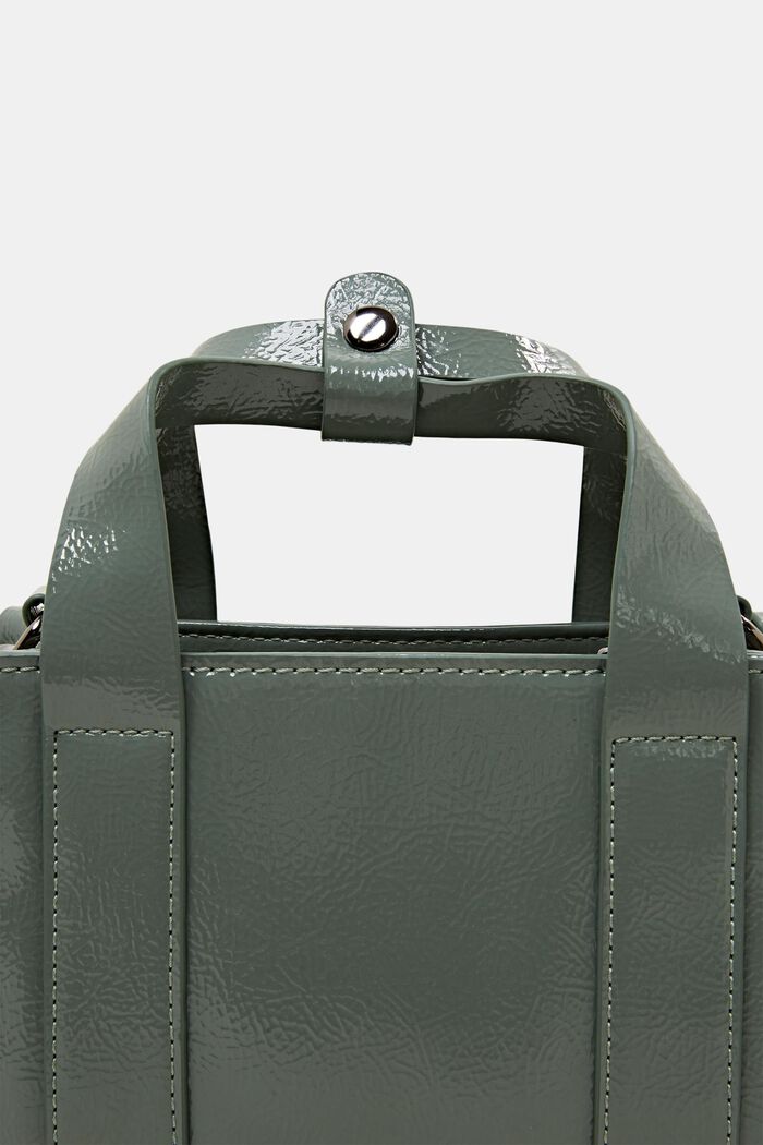 Håndtaske med aftagelig skulderrem, DUSTY GREEN, detail image number 1