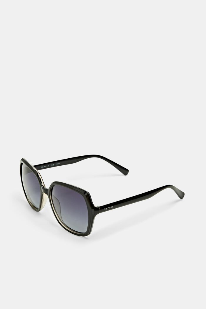 Statement-solbriller med store glas, BLACK, detail image number 0