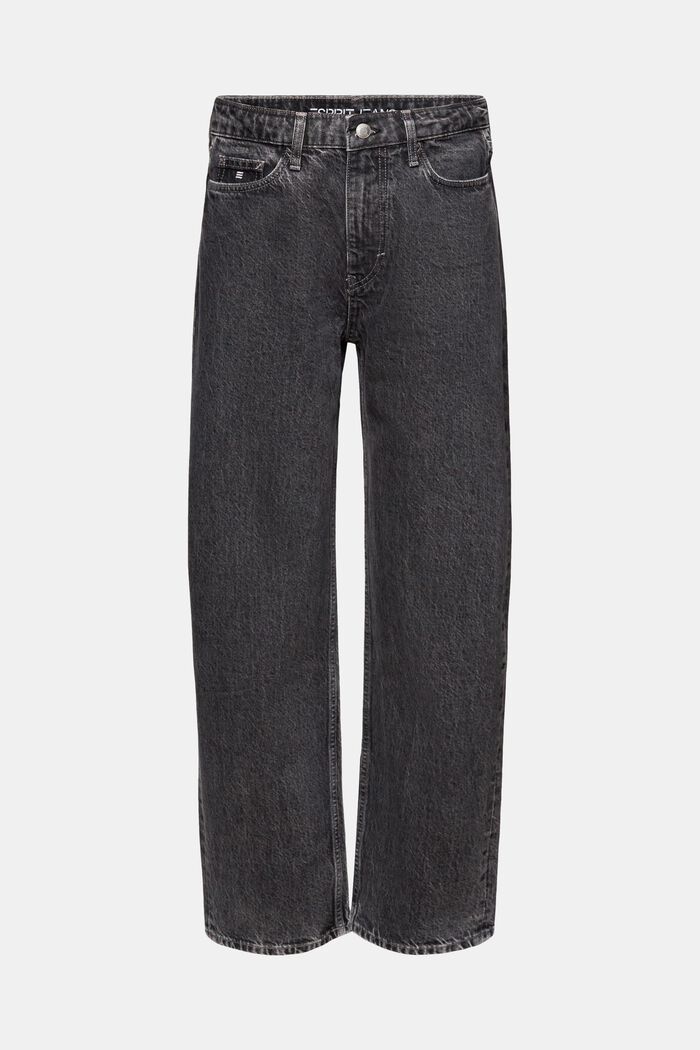 Løstsiddende retro-jeans med lav talje, BLACK MEDIUM WASHED, detail image number 7