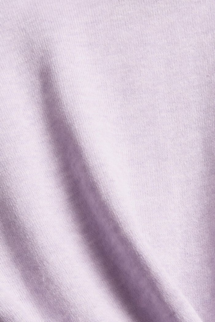 Striksweater af bomuld, LILAC, detail image number 1