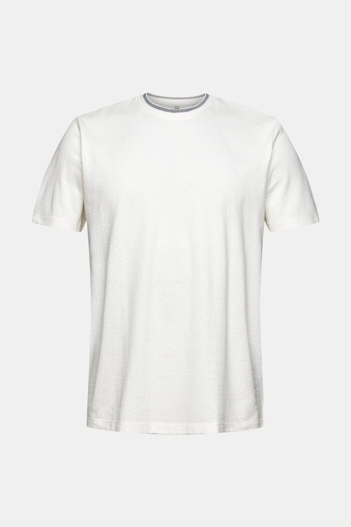 Genanvendte materialer: T-shirt af jersey med struktur, OFF WHITE, overview