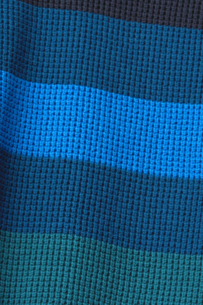 Stribet striktrøje, PETROL BLUE, detail image number 5