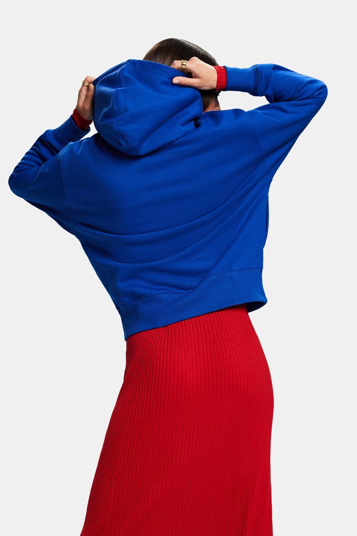 Unisex hættetrøje i fleece med logo, BRIGHT BLUE, detail image number 2