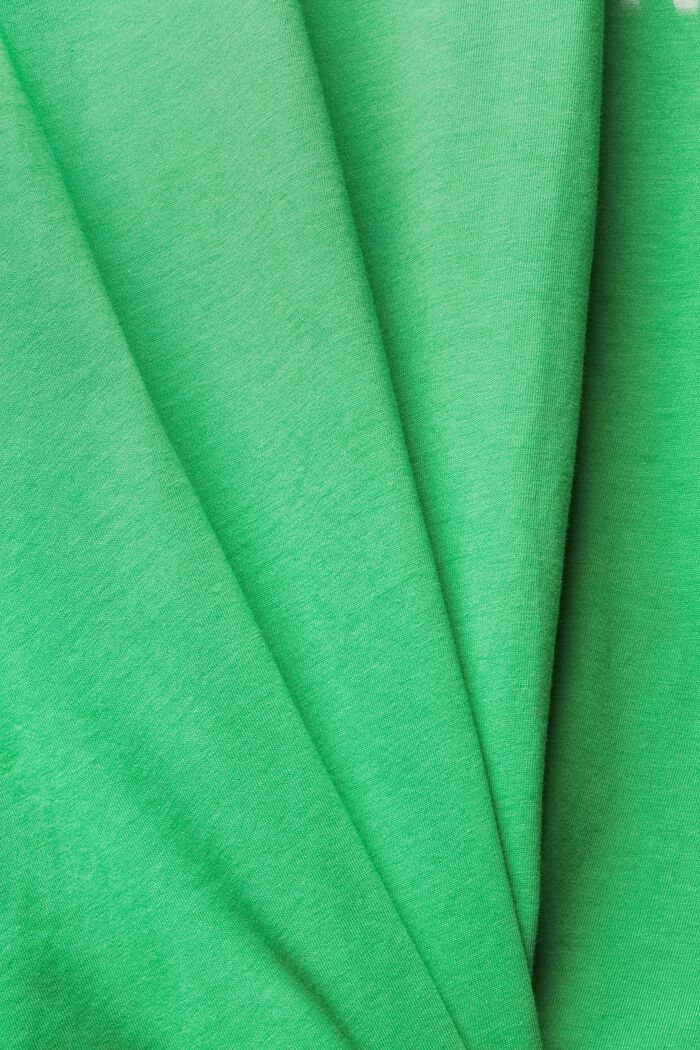 Jersey-T-shirt med print, GREEN, detail image number 4