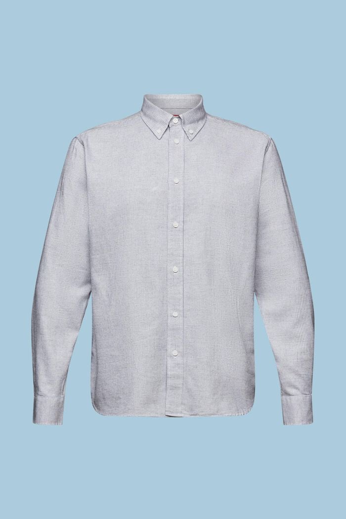 Regular fit-skjorte i bomuld med minitern, WHITE, detail image number 6