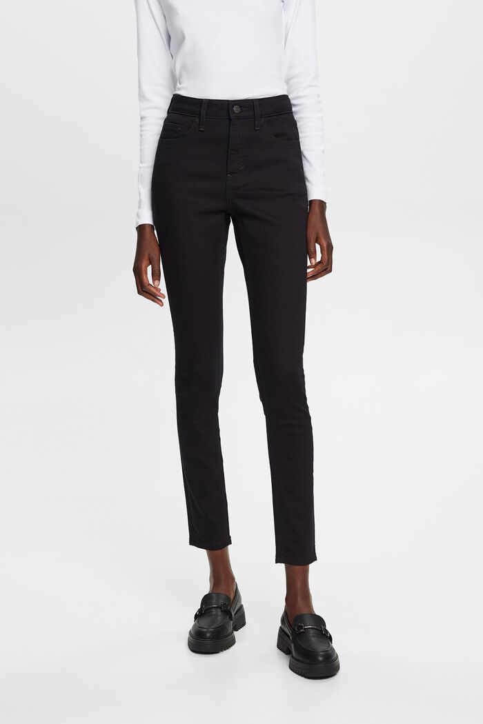 Skinny jeans af bomuldsstretch, lysægte, BLACK RINSE, detail image number 0