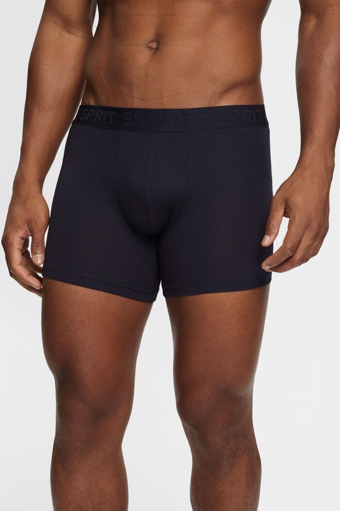 Multipakke med lange shorts i bomuldsstretch til mænd, NAVY, detail image number 1