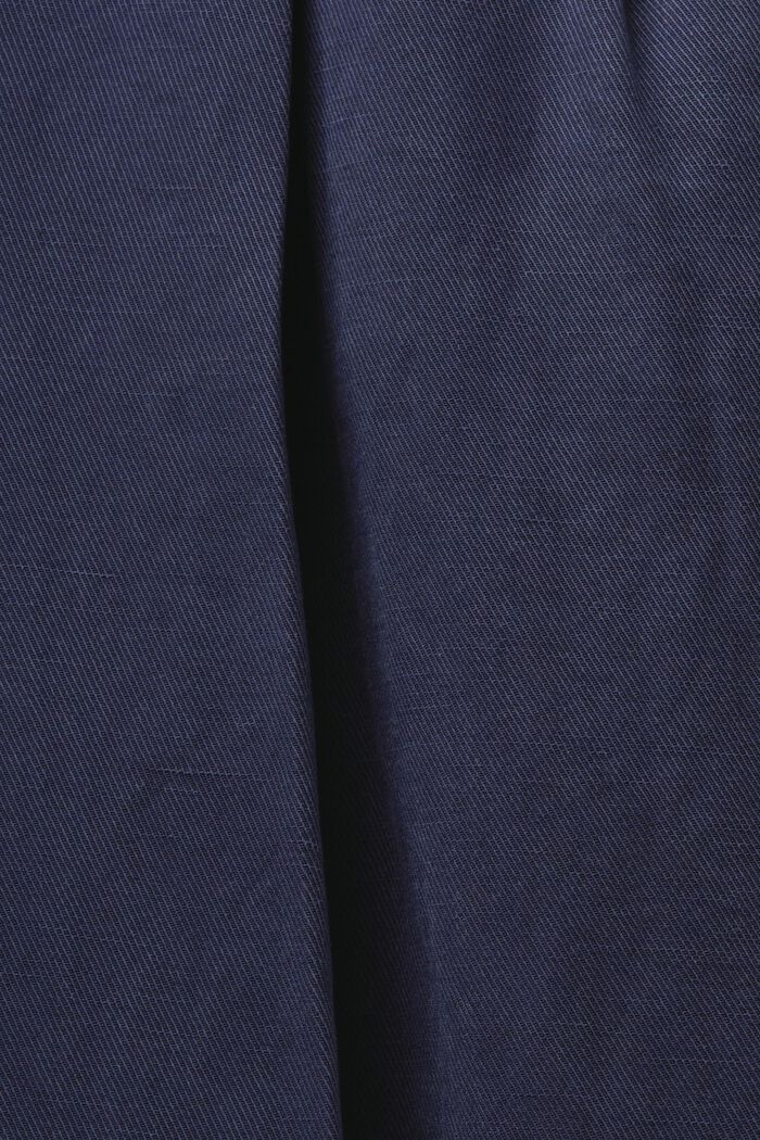 Culottebukser med høj talje og vide ben, NAVY, detail image number 5