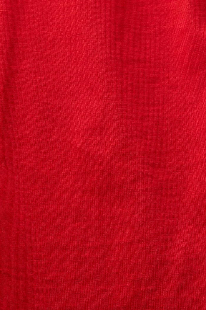 T-shirt med rund hals og logo, DARK RED, detail image number 4