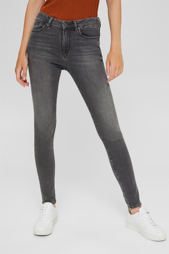 Jeans med stretch, GREY MEDIUM WASHED, detail image number 0