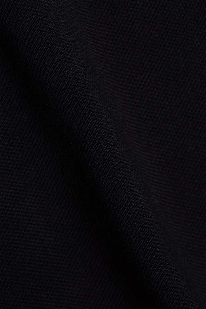 Piqué-poloshirt i 100 % økologisk bomuld, BLACK, detail image number 5
