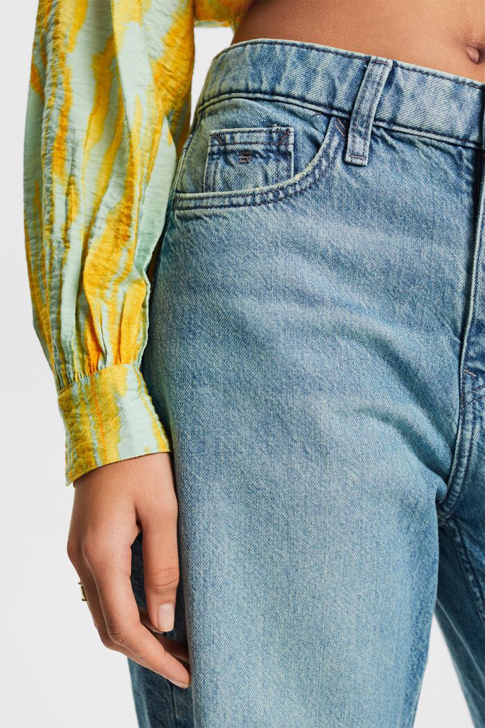 Løstsiddende retro-jeans med lav talje, BLUE LIGHT WASHED, detail image number 4