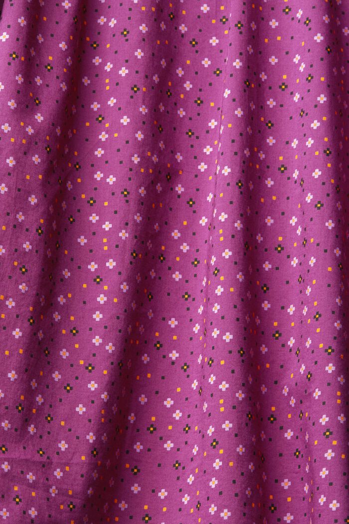 Mønstret bluse, økologisk bomuld, VIOLET, detail image number 1