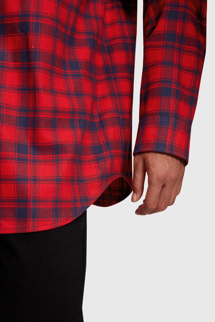 Ternet flonelskjorte, RED, detail image number 4