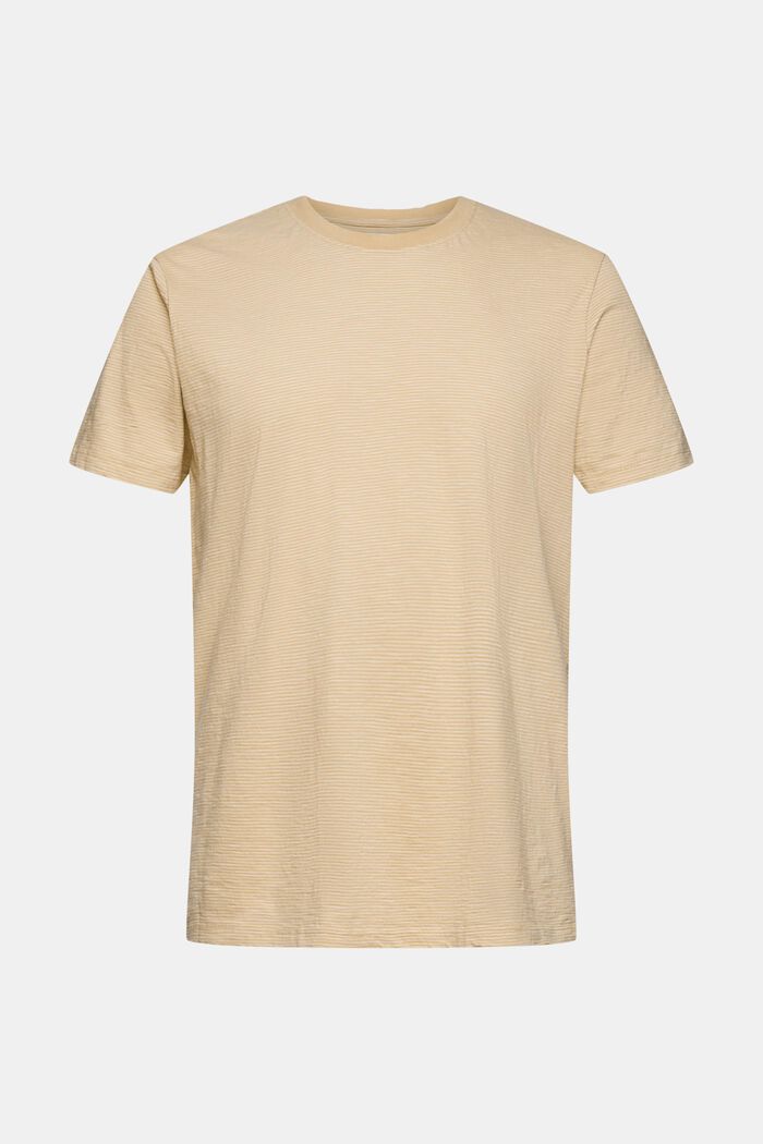 Jersey-T-shirt med striber, SAND, detail image number 5