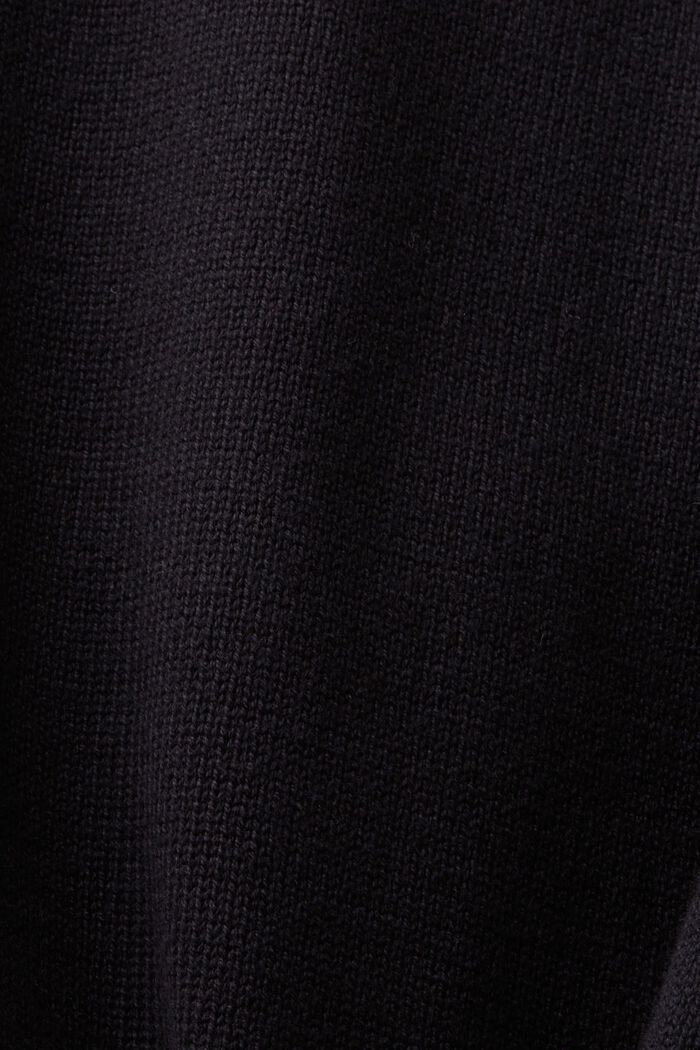Strikcardigan med lynlås, BLACK, detail image number 5