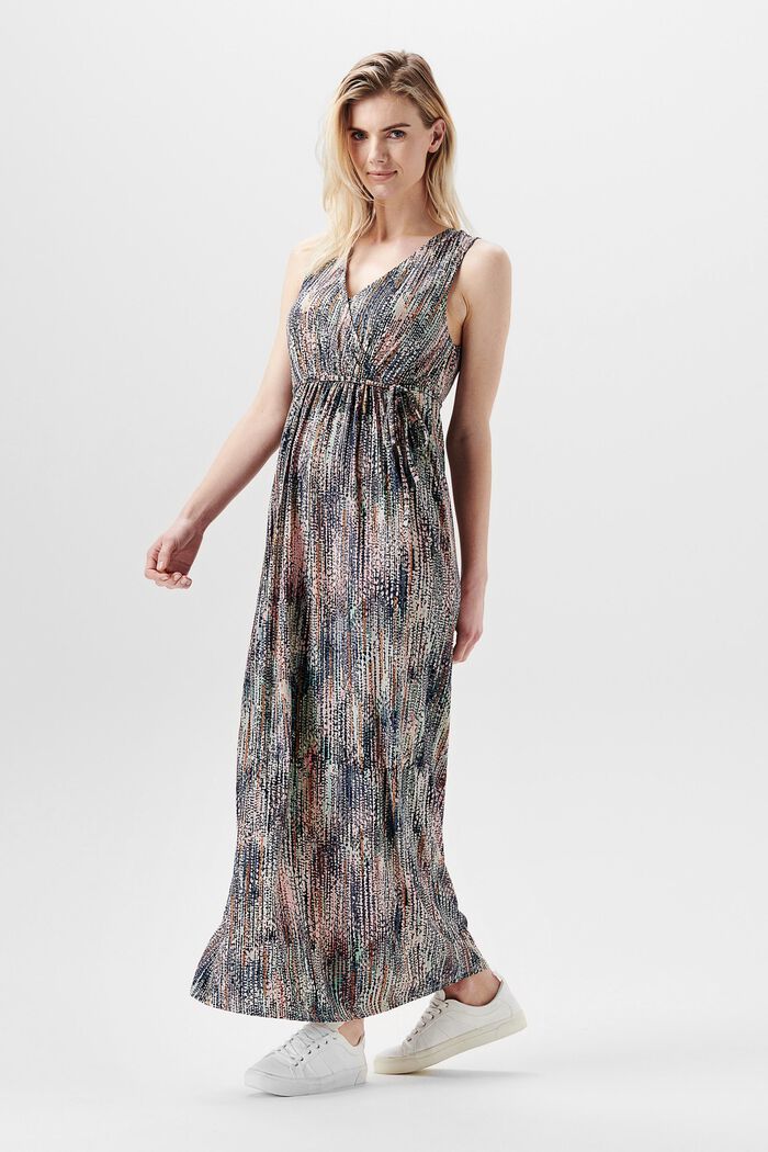 Mønstret, lang kjole, LENZING™ ECOVERO™, PALE MINT, detail image number 1