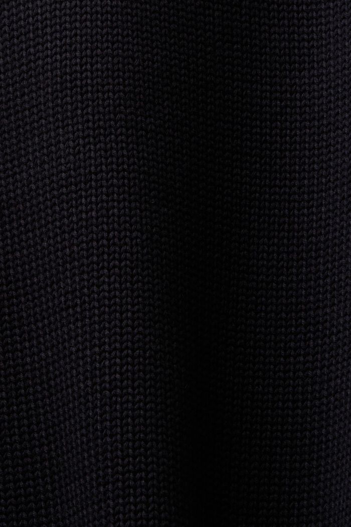 Rullekravesweater i bomuld, BLACK, detail image number 6