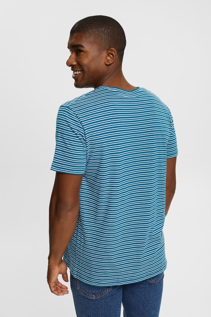 Jersey-T-shirt, 100% bomuld, PETROL BLUE, detail image number 3
