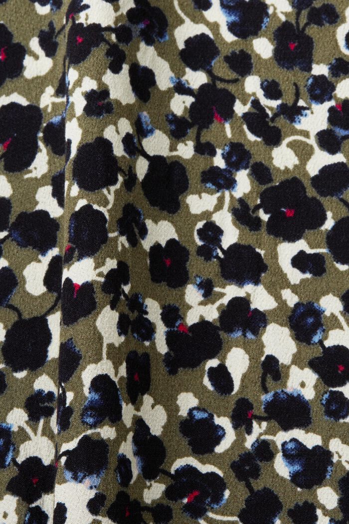Bluse med mønster, LENZING™ ECOVERO™, KHAKI GREEN, detail image number 5