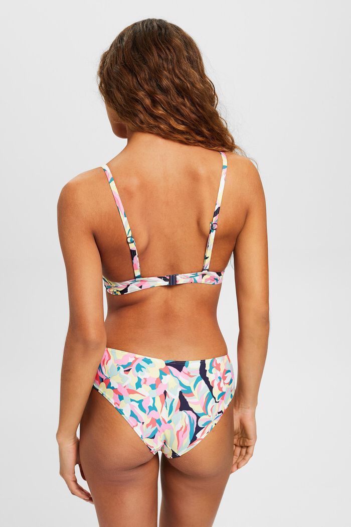 Polstret bikinitop med bøjle og blomsterprint, NAVY, detail image number 2