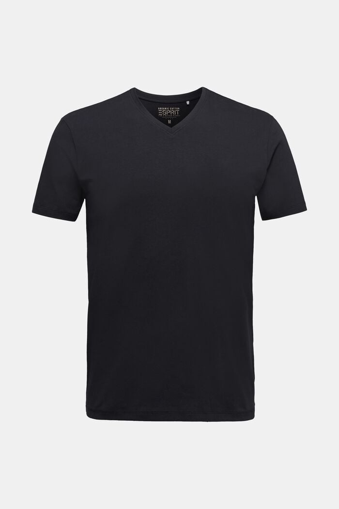 Jerseyshirt i bomuldsstretch, BLACK, detail image number 0