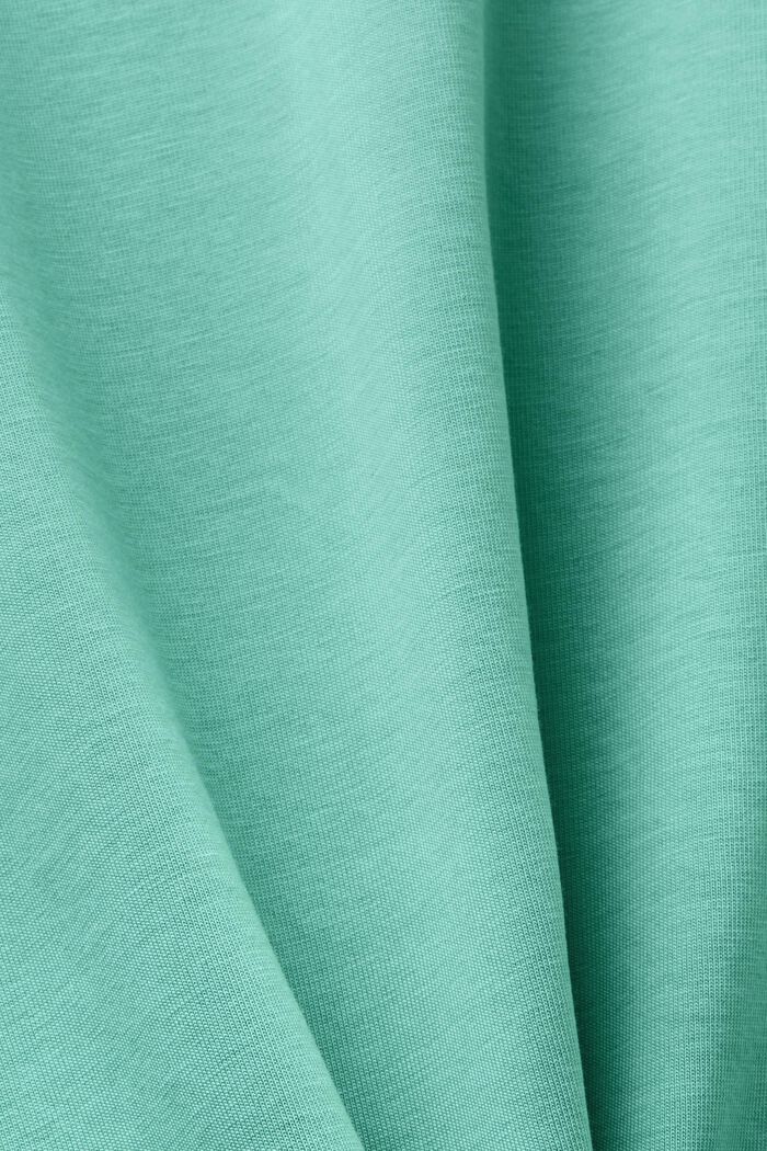 T-shirt i bomuldsjersey med print, DUSTY GREEN, detail image number 5