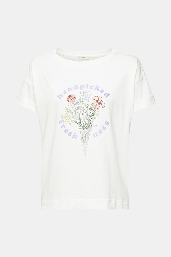 T-shirt med print, OFF WHITE, detail image number 2