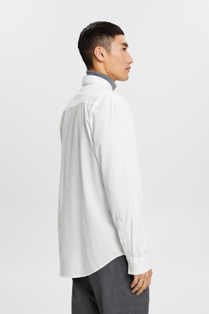 Button down-skjorte i poplin, 100 % bomuld, WHITE, detail image number 3