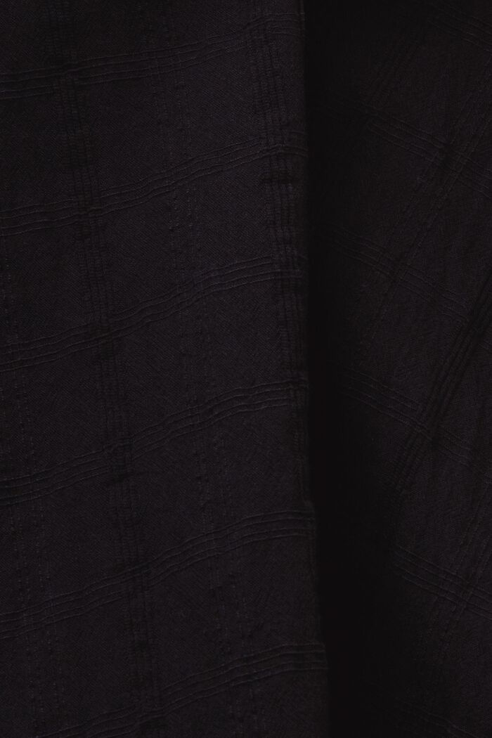 Bluse i tekstureret bomuld, BLACK, detail image number 5