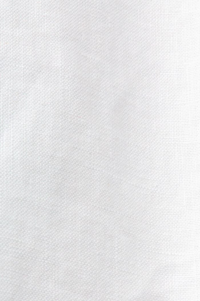 Midinederdel med bælte, 100 % hør, WHITE, detail image number 5