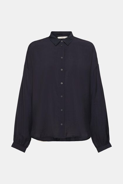 Oversized bluse, BLACK, overview