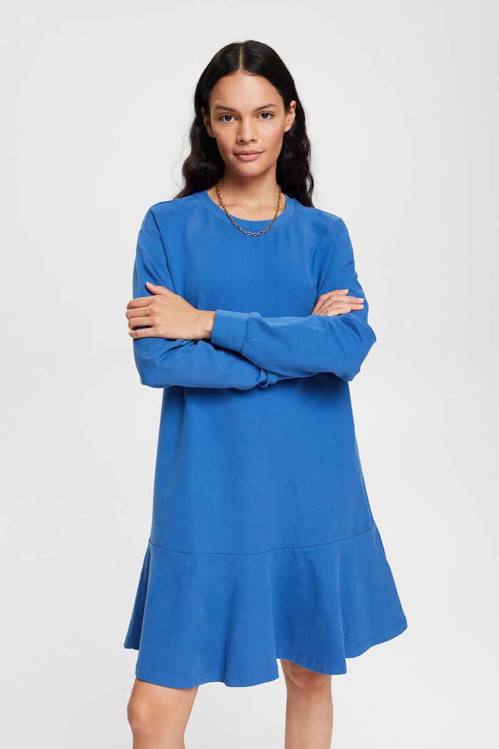 Kjole i sweatshirtstof, BLUE, detail image number 1