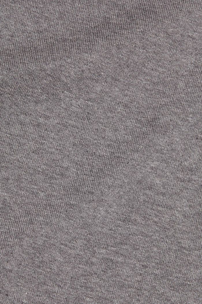 Finmasket striksweater med rullekant, GUNMETAL, detail image number 4